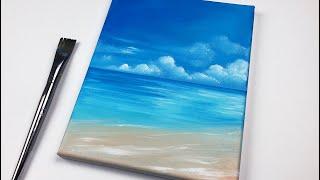 Ocean Beach | Acrylic Painting for Beginners Step by Step Easy