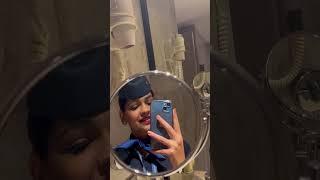 Me to mirror always #girlpower #travel #layover #airtravel #flight #aviationdreams #flightcrew #love