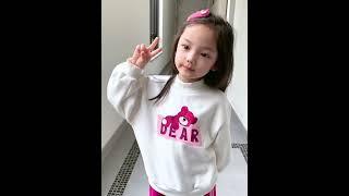 Girl Purple Bear Fashionable Sweater Suit