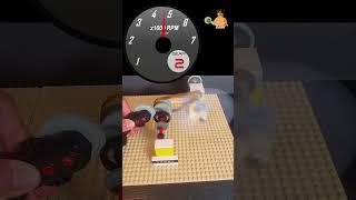 Lego Gear 1 - 4 with speedometer and great sound #lego #motor #speed #test #gear