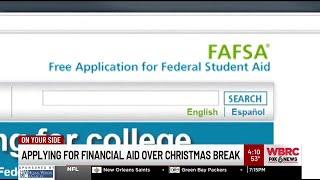 Applying for financial aid over Christmas break