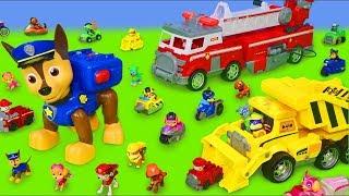 Paw Patrol Unboxing: Fire Truck, Mighty Pups Chase, Ryder & Fireman Marshall Toys for Kids