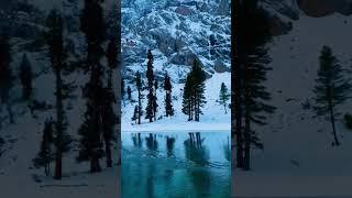 beautiful mahodand lake in winter