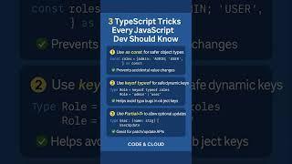 JS devs! These 3 TypeScript tricks will LEVEL UP your code instantly #coding #developertips #shorts
