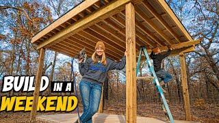 How To Build a COVERED PATIO / GAZEBO In 1 WEEKEND