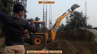 BR JCBWORK || JCB Backhoe Amazingly Digging Soil For House Foundation.