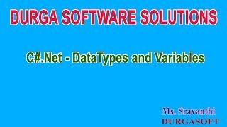 C# Net  DataTypes and Variables