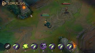 [simul.gg] Cassiopeia Skill Combo / 카시오페아 스킬 콤보 1