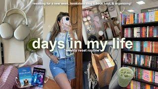 VLOG! simple days in my life, resetting for a new week, bookstore vlog & haul!