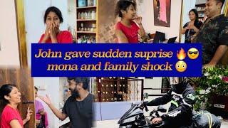 John gave big surprise to Mona and family/En husband epdilam panuvaru nu ninaikave ela/#agvlogs