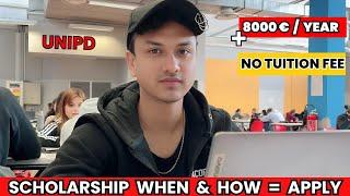 SCHOLARSHIP 2025 | UNIVERSITY OF PADOVA FULL PROCESS