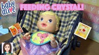 New Baby Alive Crystal Eats Banana Apple Food and Orange Juice! Baby Alive From A Fan!