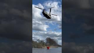 CH-47 Chinook firefighting configuration with Bambi Bucket #helicopter #army #shorts