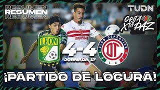 Resumen y goles | León 4-4 Toluca | Grita México C22 J-17 | TUDN