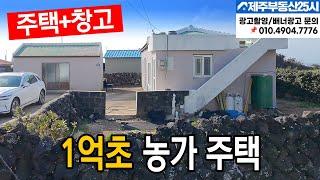 [매물번호0456] 자연취락지구 마을  주택과 창고 두동 1억3천대 농가주택  #제주도부동산