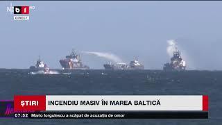 INCENDIU MASIV ÎN MAREA BALTICĂ. NAVĂ PETROLIERĂ, CUPRINSĂ DE FOC_Știri B1TV_12 oct. 2024