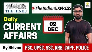 Daily Current Affairs in Telugu | 2 December 2024 | APPSC | TGPSC | Police #shivansir