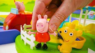 Peppa Pig's Big Adventure!  | ToyTubeTV Unboxes Peppa's Town Playset & Goes Exploring!