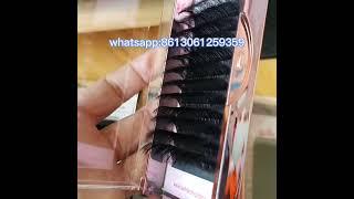 Wholesale individual eyelash extensions premade fans lashes packing custom vendors