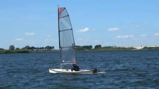 Viola 14 sailing canoe - large sail trial - video 4