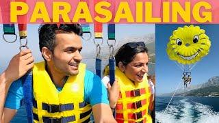 Indian Couple Doing Parasailing In Europe 🪂 | Germany To Croatia Flying Abroad