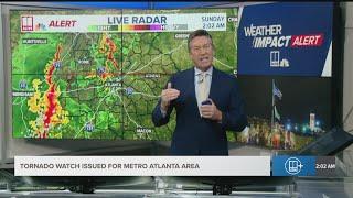 Tornado Watch issued for metro Atlanta area | Tracking storms moving in