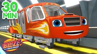 Blaze’s High Speed Train Races!  30 Minute Compilation | Blaze and the Monster Machines