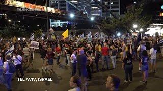 Protesters block major highway in Tel Aviv at weekly rally for hostages still held in Gaza