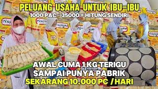 usaha modal awal 75 ribu sekarang sukses sampai punya pabrik produksi 10 ribu pc /hari