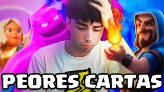 LAS 8 PEORES CARTAS DE CLASH ROYALE EN EL MISMO MAZO