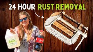 Vinegar vs Coke vs WD40 | Clean Rust from Vintage Tools in 24 Hours | DIY Restoration