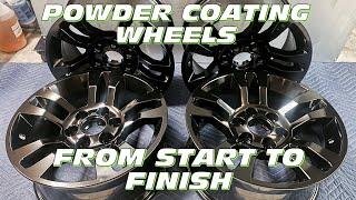 Powder Coating A Set Of Wheels From Start To Finish - Video Request