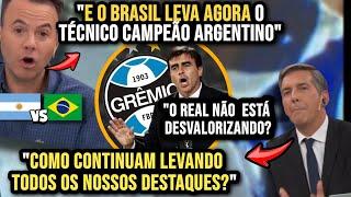 IMPRENSA ARGENTINA SE REVOLTOU: QUINTEROS, TÉCNICO CAMPEÃO NA ARGENTINA, SE MANDOU PARA O GRÊMIO