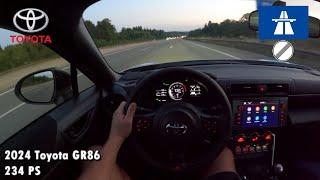 Ultimate Night POV Drive | 2024 Toyota GR86 | 234 PS | ASMR | German Autobahn | Topspeed | Stuttgart