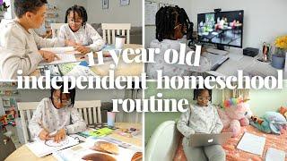 MY 11 year old INDEPENDENT HOMESCHOOL ROUTINE// DAY IN THE LIFE OF A HOMESCHOOL MOM OF 3