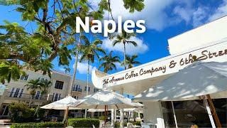 Walking around Old Naples, Florida, Fifth Avenue, Naples Beach