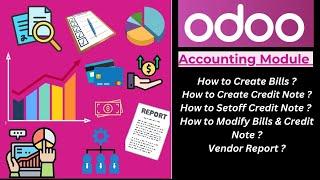 How to Create Bills in odoo | How to create credit note in odoo | setoff credit note in odoo #odoo