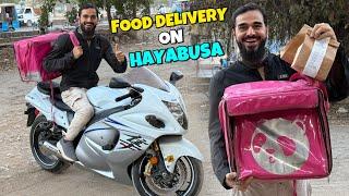 Food delivery job on Hayabusa for 24 hours  Roza lag gaya 