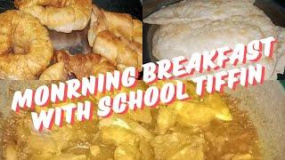 Morning breakfast recipe with school tiffin recipe || Lucky Ruga's Cooking