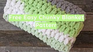 Free Easy Gray & Green Blanket Pattern: Bernat Baby Blanket Yarn