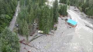 Hamill Creek Flood Homes and bridge washed away kootenays - TMTV.NET