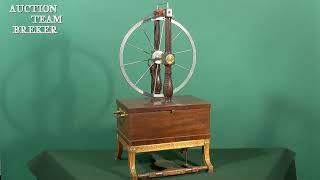 Lot 351: Rare Spinning Wheel with Flute Organ, early 19th Century