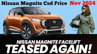 Nissan Magnite | Csd Car Price List | Nov 2024 | CSD HelpTube | Nissan Magnite CSD Price