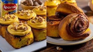 Rulouri cu scortisoara si dovleac, Cinnamon Rolls cu dovleac cu aroma de toamna #jamilacuisine