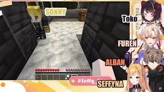 Alban, Seffyna, Toko, and Furen meet Sonny in Nijisanji EN Minecraft Server [NIJISANJI]