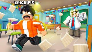 I Escaped The School In Roblox !!