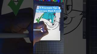 9 Procreate Tips YOU Must Know!   | Beginners #art #digitalart  #shorts