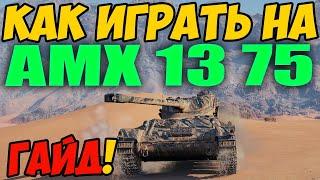 AMX 13 75 - КАК ИГРАТЬ, ГАЙД WOT! ОБЗОР НА ТАНК АМХ 13 75 World Of Tanks! Какое Оборудование?