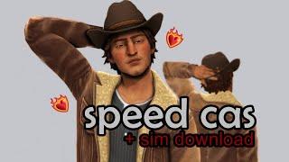 making over a random townie and turning him into a cowboy | the sims 4 speed cas + sims download