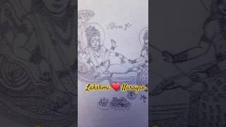 How to draw Lakshmi Narayan, #shorts#drawing #lakshmi #vishnu